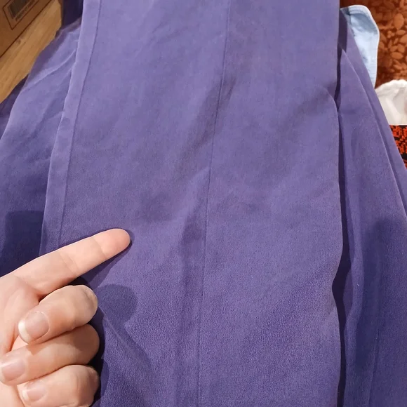 Josephine Chaus Petite Purple Silk Pants Size 4P - Picture 5 of 7